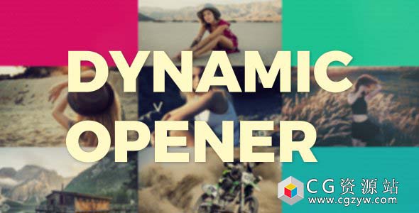 AE模板-夏季旅游时尚假期动态文字图片开场片头 Dynamic Opener