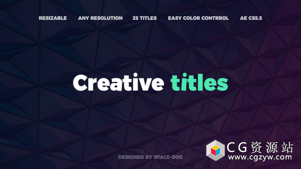 AE模板-25组创意文字标题动画 The Creative Titles