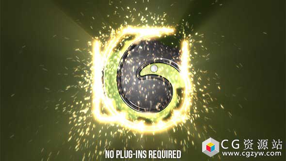 AE模板-优雅史诗般火星粒子Logo动画展示 Sparks Logo Reveal