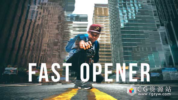 AE模板-商业企业快速动态图片开场片头fast-opener 免费下载