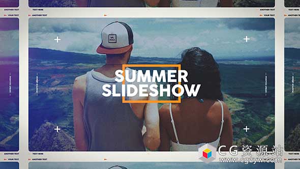 AE模板-夏季幻灯片旅游视频展示片头 Summer Slideshow