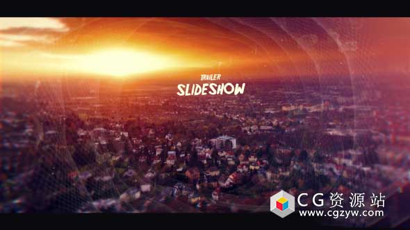 AE模板-抽象电影商业企业视差图片展示宣传片开场 Trailer Slideshow