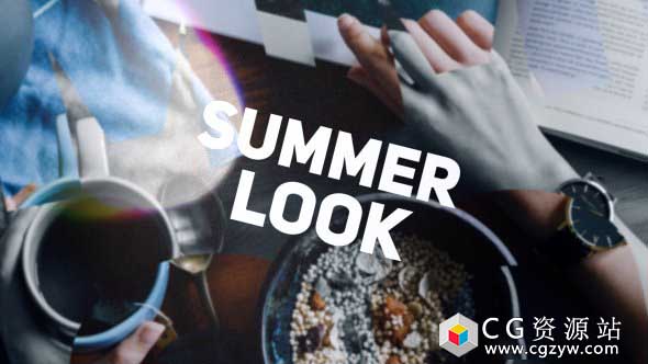 AE模板-动感夏天假期介绍回忆幻灯片快速展示 Summer Look