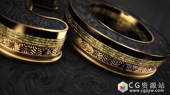 AE模板-E3D黑酷黄金标志三维文字Logo动画 Black Gold Logo V5