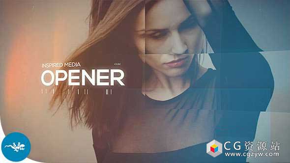 AE模板-创意电影企业画廊介绍文字视频包装开场 Inspired Media Opener