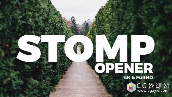 AE模板-企业动态节奏感快闪文字标题图片开场 Stomp Opener
