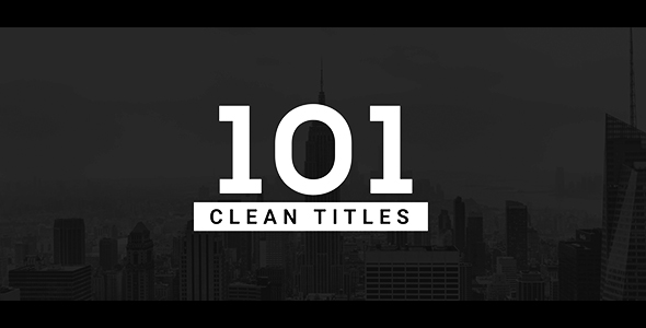 AE模板-101个干净简洁文字标题动画 101 Clean Titles Pack