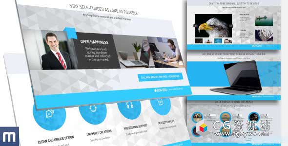 AE模板-公司企业商务展示业务规划简洁介绍片头 Business Planning – Clean Presentation