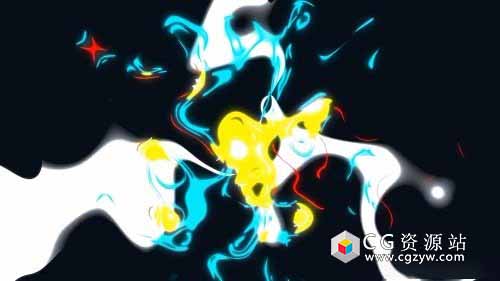 AE模板-五颜六色的卡通风格液体运动Logo动画Liquid Electro Logo