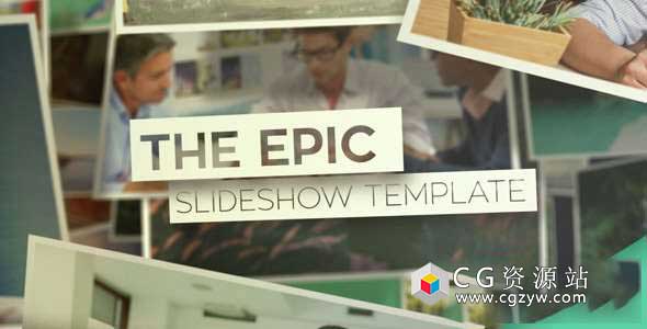 AE模板-史诗幻灯片图片相册视频开场 Epic Slideshow