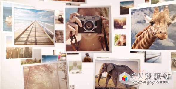 AE模板-三维空间照片墙广告专辑画廊相册动画 Mosaic Gallery 3D