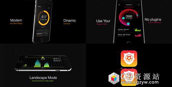 AE模板-三维手机iPromo 应用程序演示APP展示动画 iPromo – App Presentation