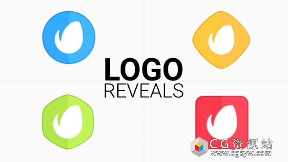 AE模板-8组简洁优雅公司Logo动画 Logo Reveals