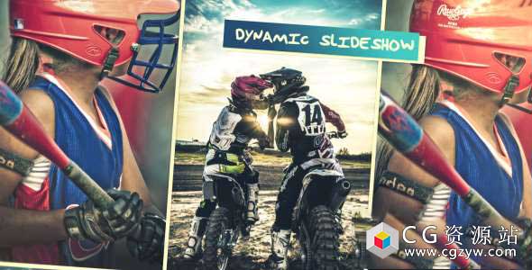 AE模板-动态幻灯片图片滑动展示片头 Dynamic Slideshow