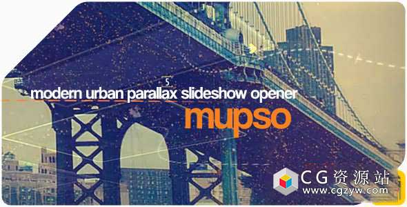 AE模板-现代城市视差幻灯片图片展示 Modern Urban Parallax Slideshow Opener