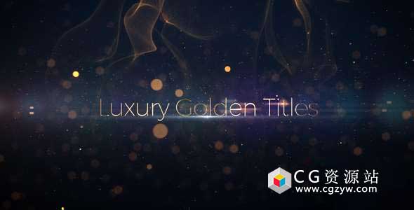 AE模板-豪华大气金色文字粒子标题奥斯卡提名动画开场 Luxury Golden Titles
