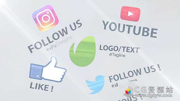 AE模板-8种不同企业快速标志Logo展示动画 8 Corporate Quick Logo Animations