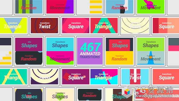 AE模板-467组MG动画动态图形转场