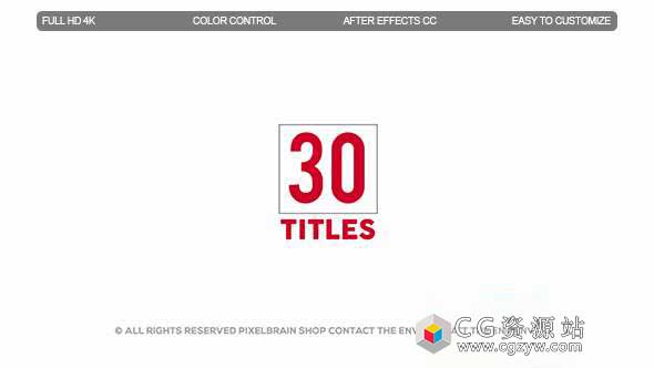 AE模板-时尚文字现代标题动画 Modern Titles II