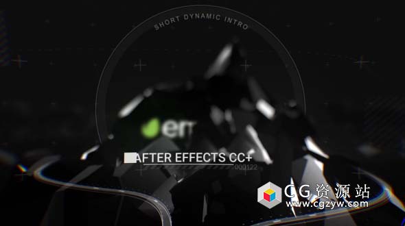 AE模板-3D黑色动态创意破碎Logo动画 Mountain Logo