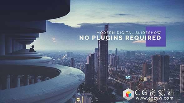 AE模板-毛刺介绍科技感动态元素图片视频片头 Glitch Intro