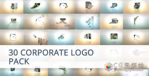 AE模板-30个企业标志翻转Logo动画 30 Corporate Logo Animation Pack