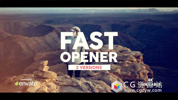 AE模板-动态快速假期介绍幻灯片文字图片开场 Fast Opene