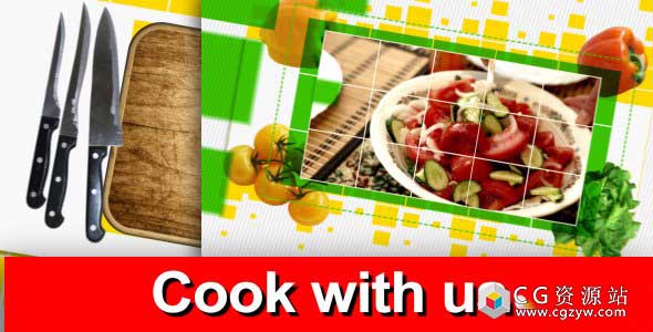 AE模板-烹饪美食电视栏目广播包装cook-with-us-tv-pack