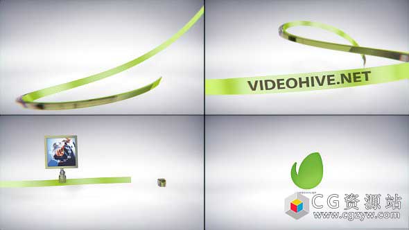 AE模板-3D线条图形路径运动动画片头 Taped Lines Opener