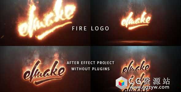 AE模板-暗黑史诗般火焰燃烧Logo动画 Fire Logo