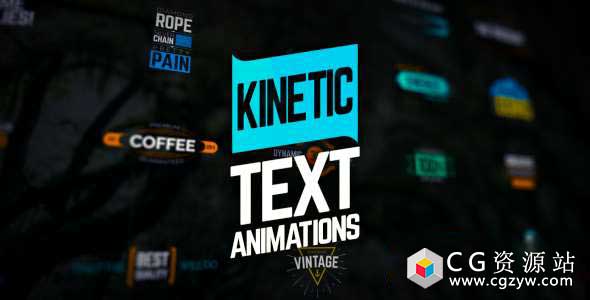 AE模板-30组文字排版标题动画 Kinetic Text Animations