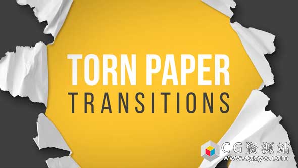 AE模板-12种撕裂视频转场动画过渡展示Torn Paper Transitions Reveal Pack