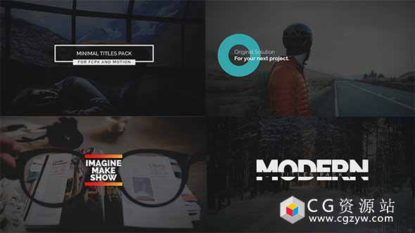 FCPX插件-35组4K简洁时尚纪录片文字标题字幕动画 Modern Titles