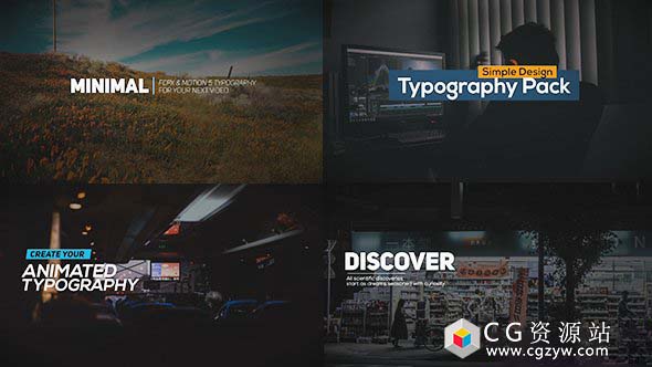 FCPX插件30组4K文字标题排版字幕动画预设 Final Cut Pro X – Animated Typography Titles
