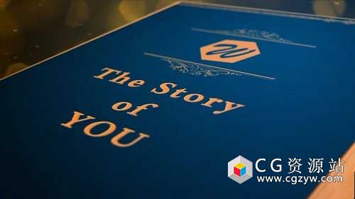 AE模板 3D史诗大气复古金色颗粒魔法书简介动画宣传3D Magical Book Intro