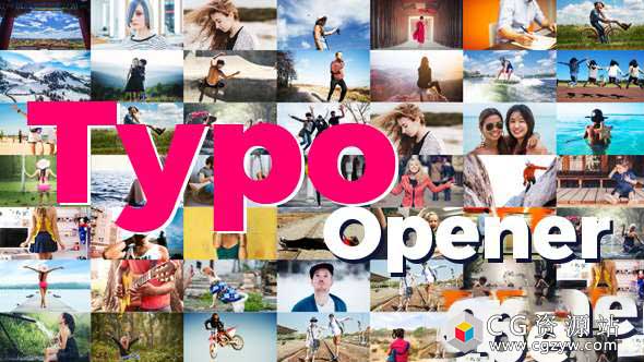 AE模板-现代动态能量快速动力学排版文字标题图片开场 Dynamic Typo Opener