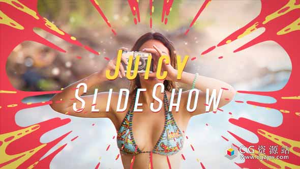 AE模板-时尚活力夏天旅游动态片头 Juicy Slideshow 免费下载
