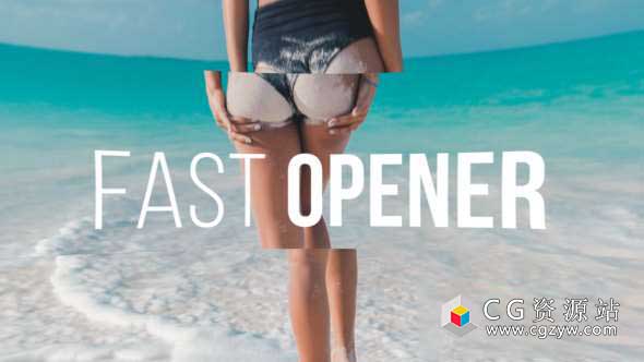 AE模板-时尚快节奏旅游风景宣传片头图片文字包装Fast Opener 免费下载