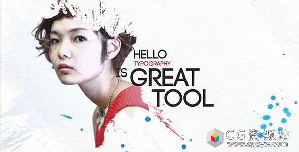 AE模板-大小字体标题排版图片展示片头 Little Big Typography