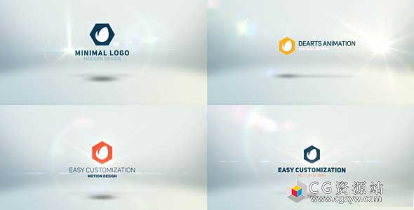 AE模板-6组简约企业宣传片标识logo片头开场动画 Minimal Modern Logo免费下载