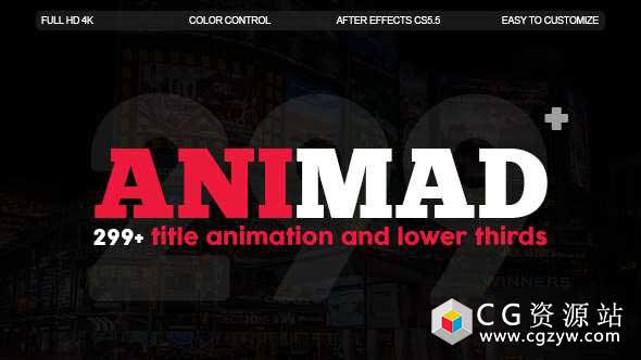 AE模板-299+标题包装字幕条文字动画-电影游戏视频宣传片 Acceleration Demo reel