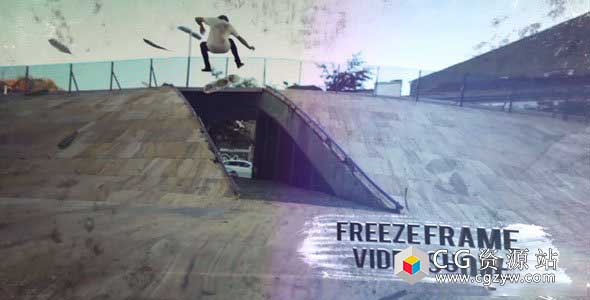 AE模板-视频分层拼贴三维定格开场视差幻灯片 Freeze Frame Videoshow