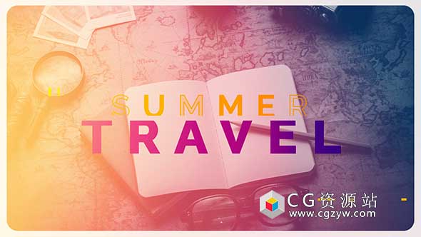 AE模板-夏季幻灯片家庭度假假期旅游视频文字图片展示 Summer Slideshow