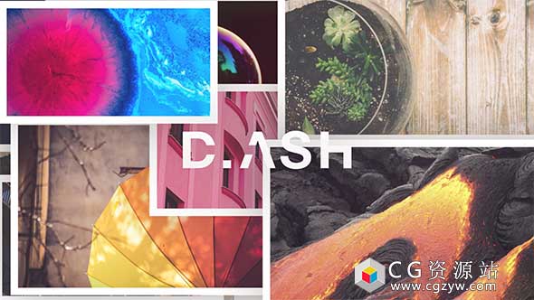 AE模板-现代企业幻灯片相册拼贴图片展示促销片头 Inspiring Slideshow