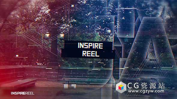 AE模板-时尚企业动态介绍创意文字遮罩幻灯片片头 Inspire Reel