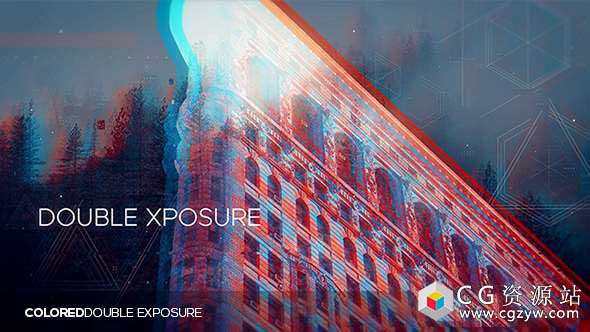 AE模板-色彩分离双重曝光图片展示 Colored Dual Exposure