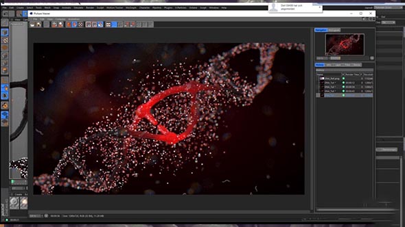 C4D DNA 粒子效果创建视频教程DNA Strand (Cinema 4D – Tutorial)