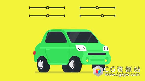 AE教程-使用DUIK脚本制作卡通汽车动画视频教程After Effects – Car Rigging Tutorial