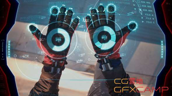 AE教程-手部跟踪HUD科幻动态元素教程After Effects – Creating a Spider-Man Inspired HUD Tutorial + 12 Free HUD Elements