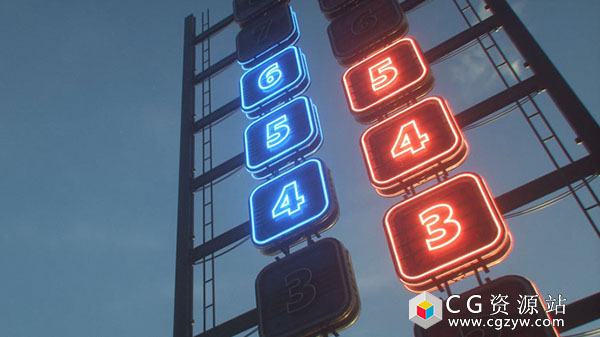 C4D霓虹灯广告牌文字标志绑定Neon Sign Generator Xpresso Rig